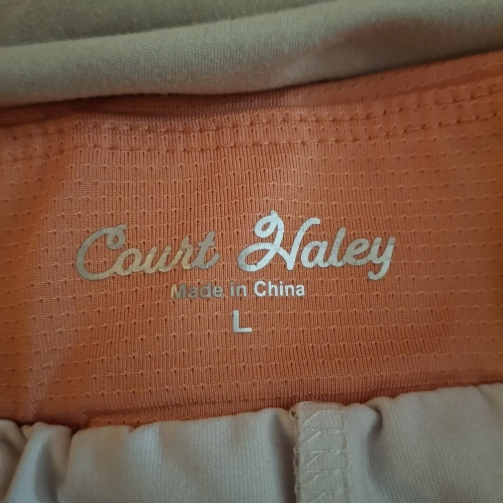 Court Haley Women's Colorblock Skort In Orange, White, and Pink